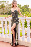 4523 - Primavera - Strapless Beaded Floral Gown