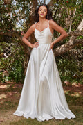 Lottie Gown - Off White - SATIN A-LINE DRESS