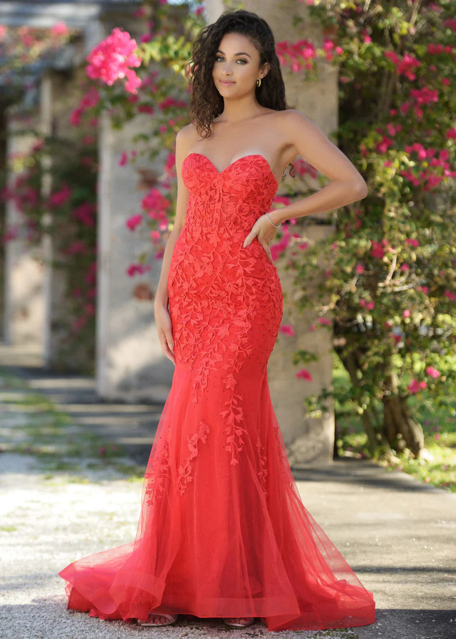 Reva Corset Gown - Red