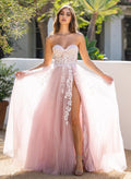 SOLAINE GOWN - MAUVE - STRAPLESS CORSET A-LINE DRESS