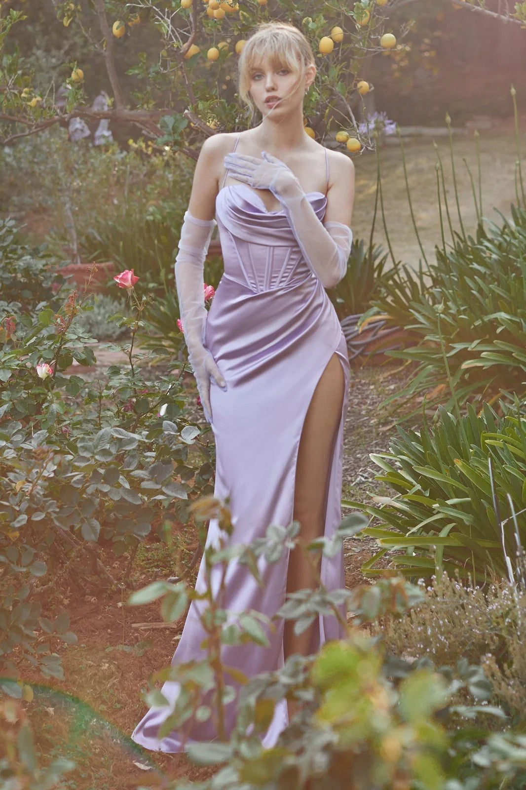 YVETTE GOWN - LUXE SATIN CORSET DRESS