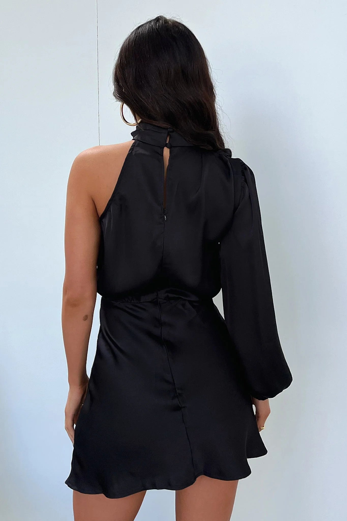 Santorini One Shoulder Dress - Black
