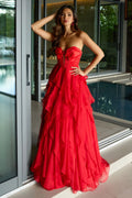 42209 - Ava Presley - A-Line Ruffle Gown