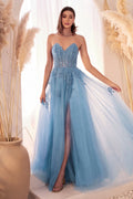 ELLEN GOWN - STRAPLESS A-LINE LACE & TULLE DRESS