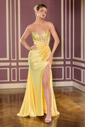 Julianne Gown - Crystal Corset Satin Gown