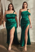 Adelaide Gown - Satin One Shoulder Dress