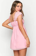 Elegeleges Pink Mini dress