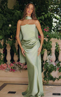 CARTER GOWN - STRAPLESS CORSET DRESS WITH SCARF