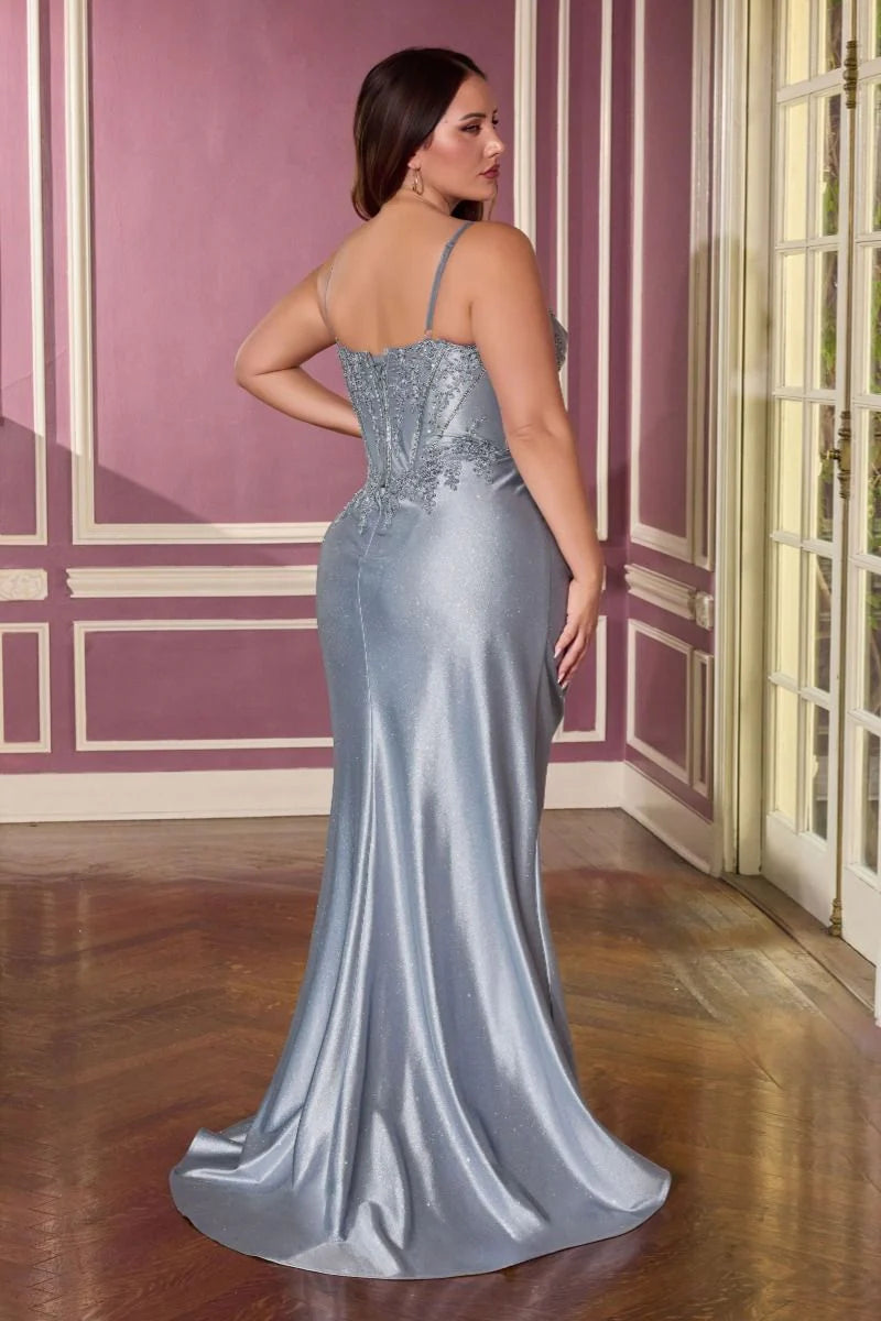 MAVERICK GOWN - STRAPLESS BEADED CORSET EVENING DRESS