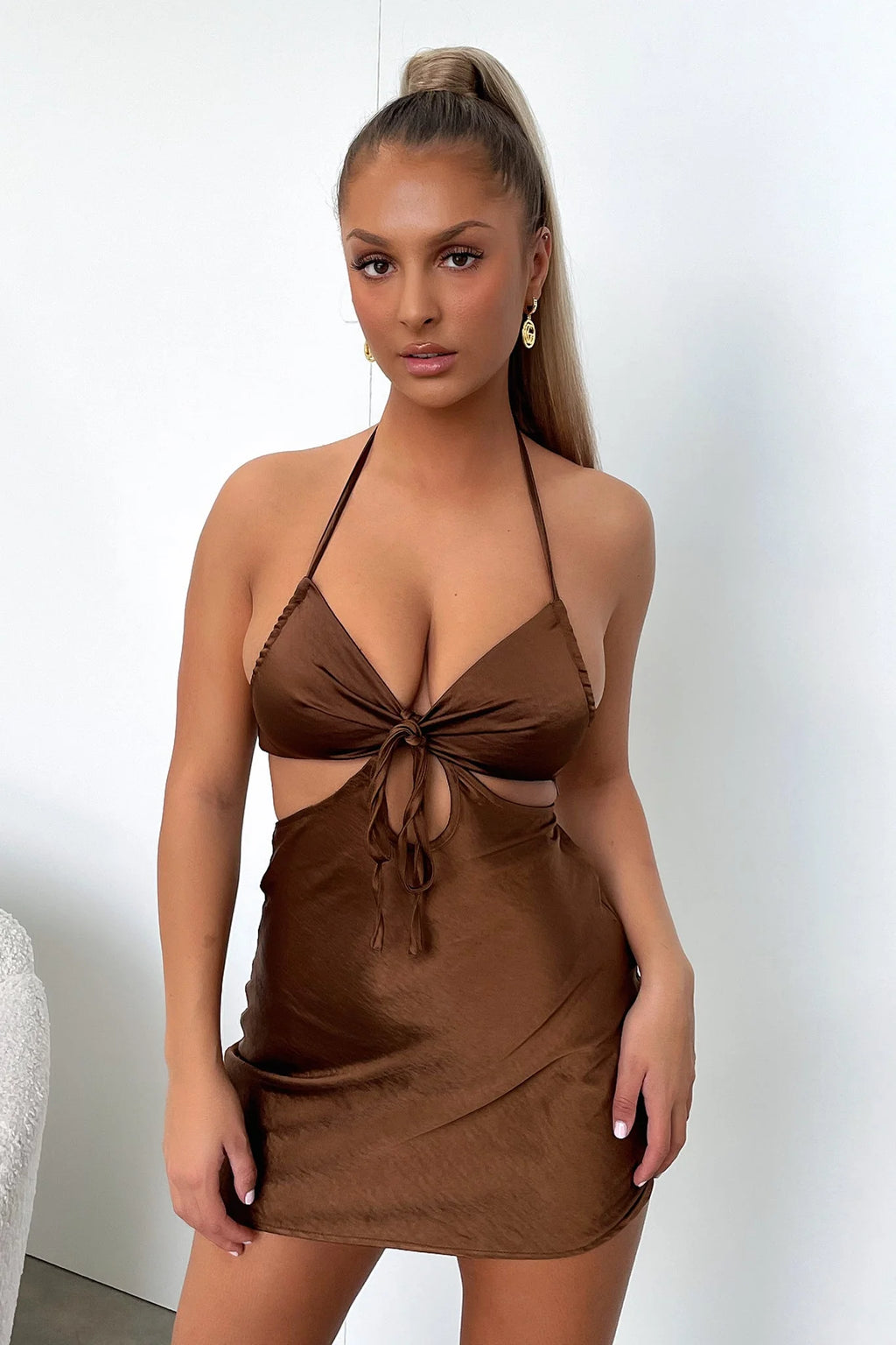 Xanthia Dress - Brown