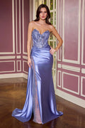 Evans Gown - Beaded Satin Evening Dress