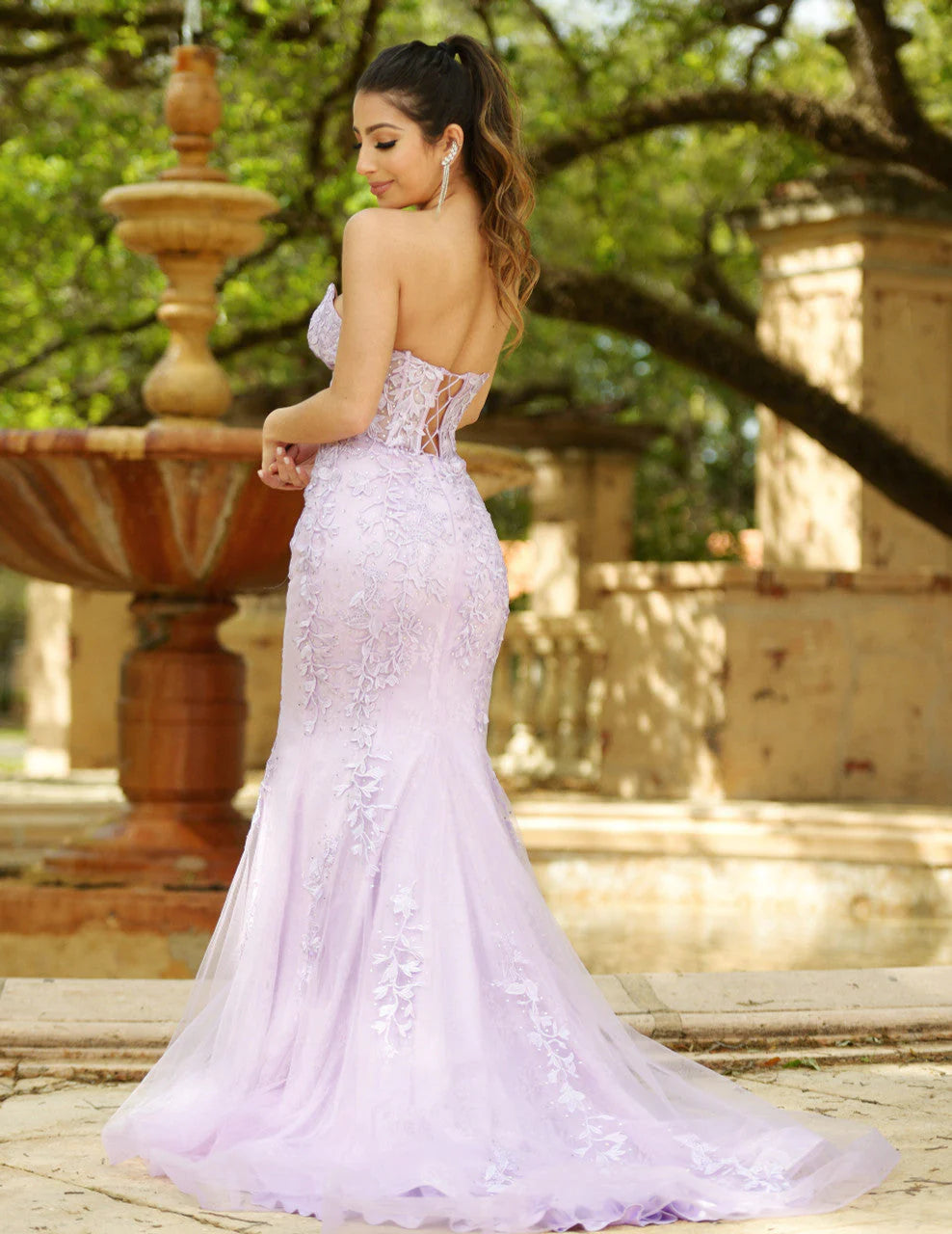 Reva Corset Gown - Lilac