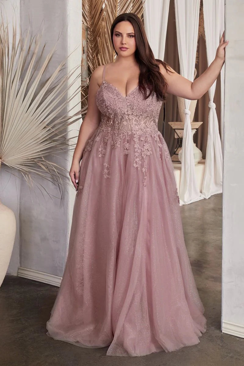 ELLEN GOWN - STRAPLESS A-LINE LACE & TULLE DRESS