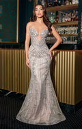 TYLER GOWN - CRYSTAL BEADED STRAPLESS MERMAID DRESS