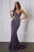 Chrishell Gown - Crystal Embellished Dress With Choker