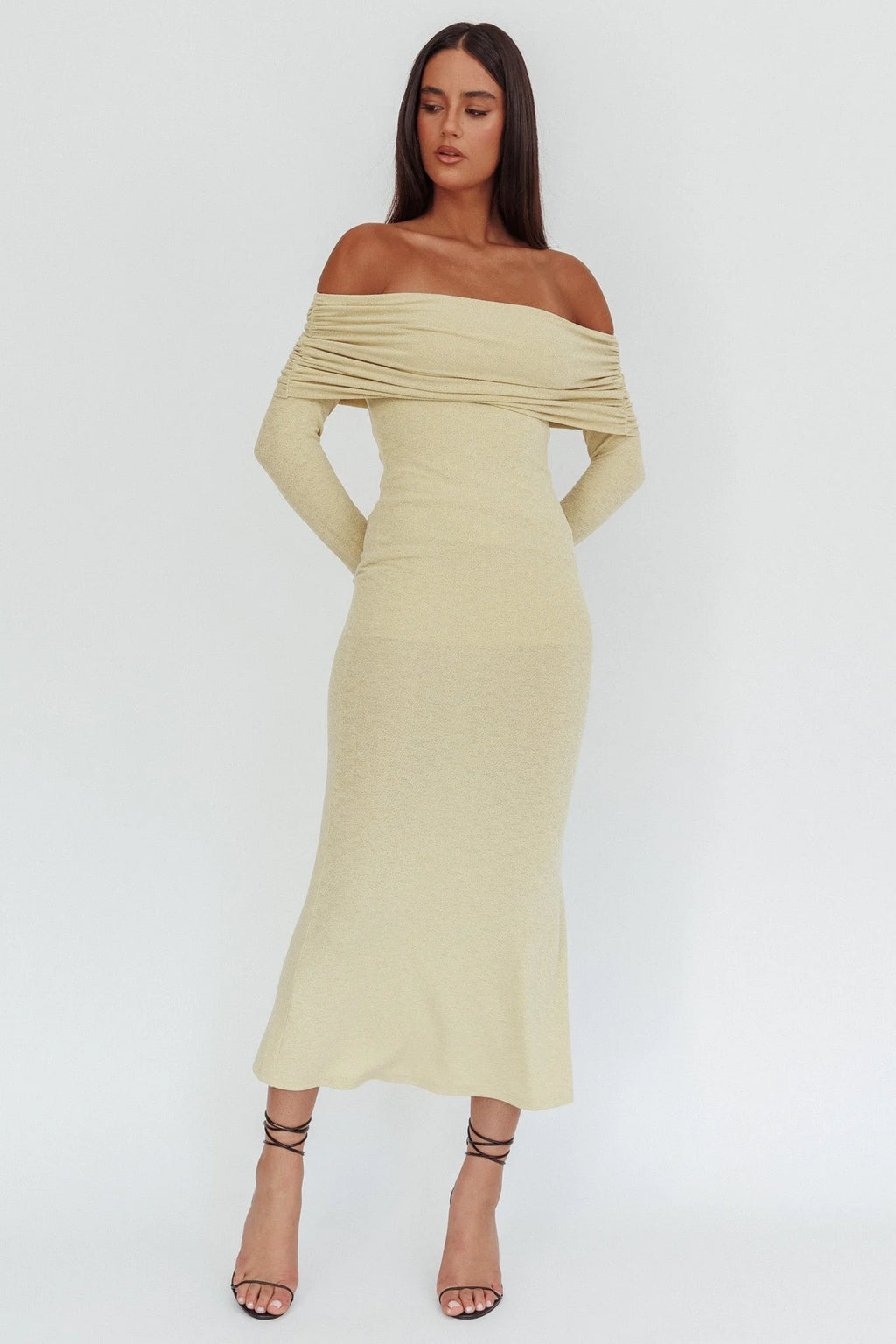 Juju Off-Shoulder Maxi Dress Sage