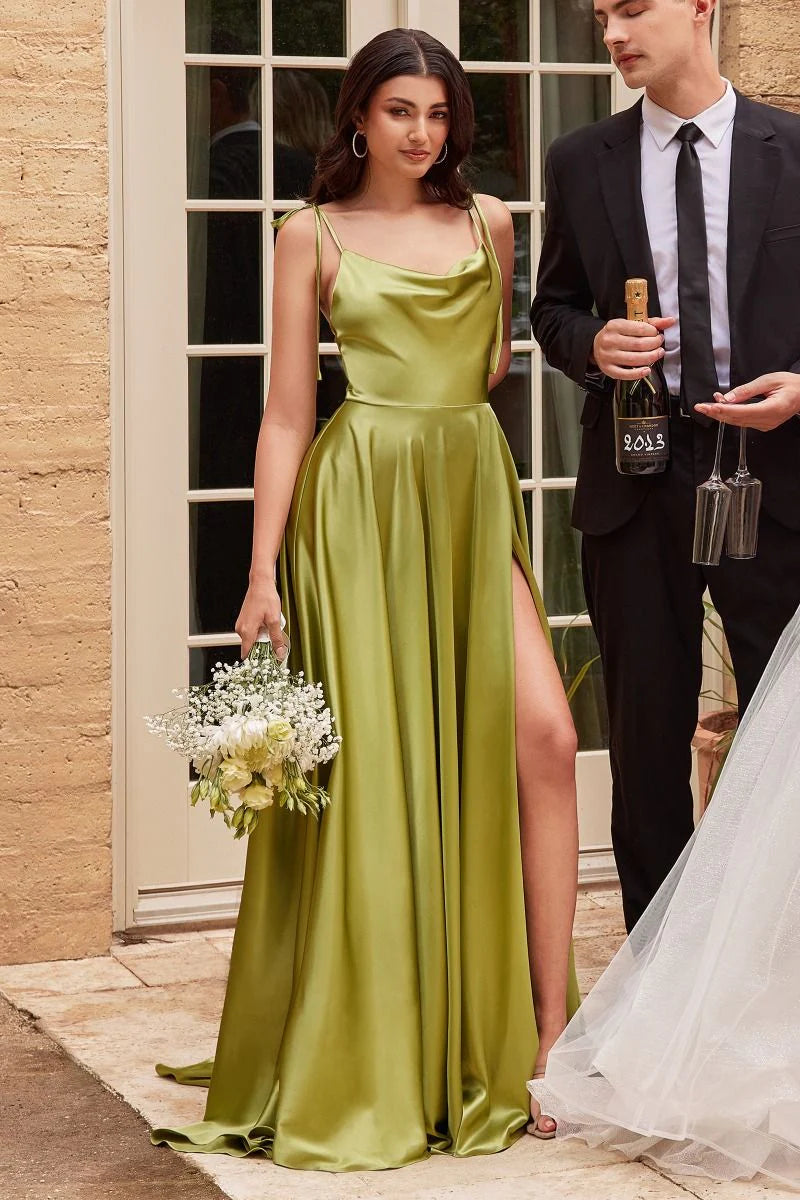 LOTTIE GOWN - SATIN A-LINE DRESS