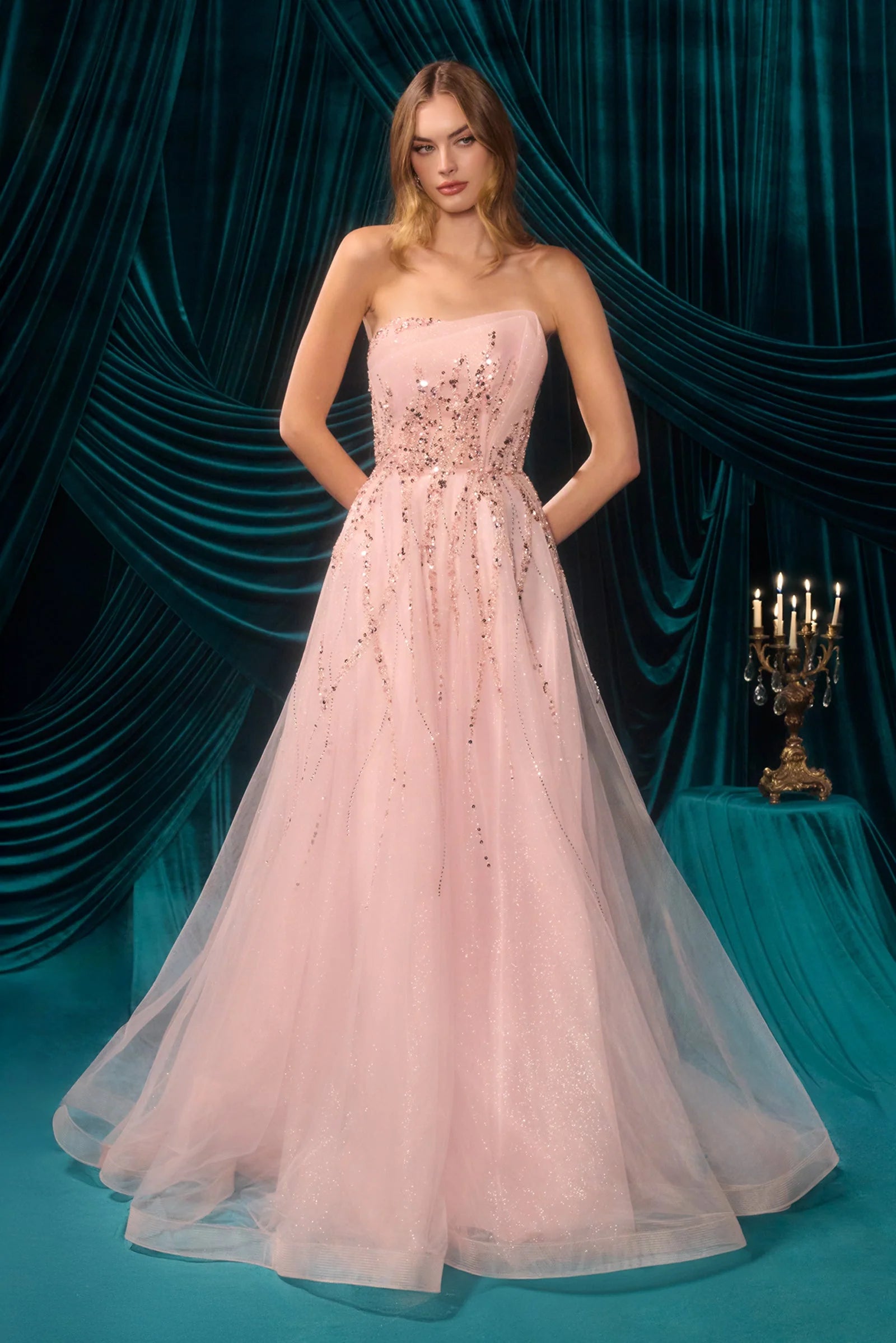 A1491 - Cynthia Structured Ball Gown - Andrea & Leo