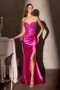 Dasha Gown - Beaded Corset Strapless Dress