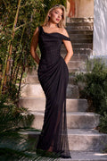 NEVADA GOWN - DRAPED EVENING DRESS