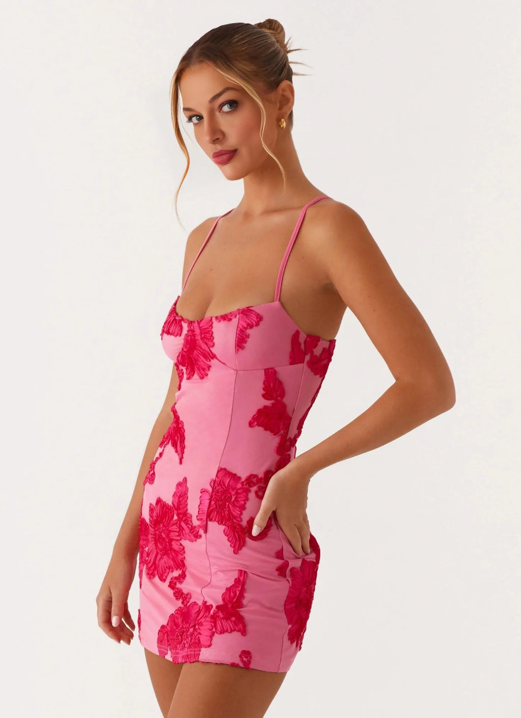 Elegeleges Exclusive - Alivia Mini Dress - Pink