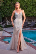 Brittany Gown - Crystal Embellished Evening Dress